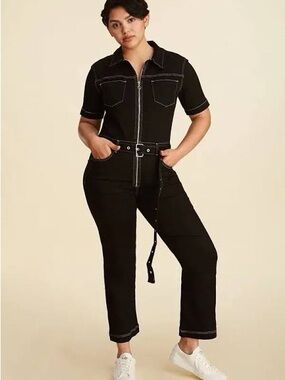 Warp + Weft Dark Denim Jumpsuit